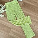 Lime Green Plisse Pants Photo 0