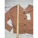 The Moon  and Madison Womens Medium Button Cardigan Sweater Knit Wide V-Neckline Photo 5