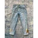 White House | Black Market  Mid Rise Slim Crop Foil Denim Size 4 Photo 1