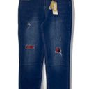 Suzanne Betro  Butler Rip & Reparis Dark Wash Boyfriend Jeans Women Size 10 Photo 0