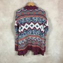 MOSSIMO Southwestern Burgundy Thick Cardigan Size SMALL Photo 4