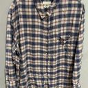 Treasure & Bond Plaid Flannel Button Down Shirt--Blu/Rd Rayon/Acr L/S 3XL Women’s Photo 0