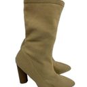 Qupid Quipid  mesh camel brown heeled boots size 8.5 womens Photo 2