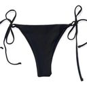 🔃Black High Cut Side Tie Bikini Swimsuit Bottom Size M Photo 0