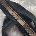 Gap Black Suede and Bronze Metal Belt Medium Photo 1