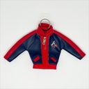 Vintage 90s Atlanta Braves MLB Baseball Jacket Keyring Key Chain Blue Red Photo 0