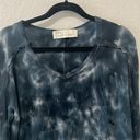 Vintage Havana  Navy Blue Tie Dye Thermal Long Sleeve Split Hem, Size M Photo 1