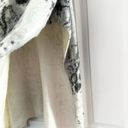 Chico's  Grey White Snake Print Cozy Embellished V Neck Poncho Sweater S/M Photo 4