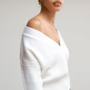 Modern Citizen  Marlowe White Wrap Front Sweater Photo 1