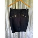 Juicy Couture  Black Label Harper Ponte Slant Gold Zippers Bodycon Pencil Skirt 8 Photo 1