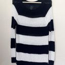 American Eagle  NEW Striped Loose Knit Long Length Jeggings Sweater ~ Size L Photo 0