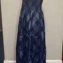 Hill House  Home Ellie Nap Dress Navy Metallic Check Size Small Discontinued Photo 3