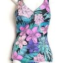 Maxine of Hollywood  Hawaiian plumeria floral swimsuit size 6 Photo 0