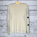 Marilyn Monroe  Size M Cream & Metallic Gold w/ Black Textured Polka Dot Sweater Photo 2