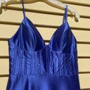 Dillard's  Cobalt Blue Ball Gown Corset Bodycon Dress Photo 1