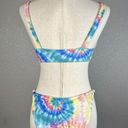 Skatie  x The Salty Blonde Suzanne Penny Bikini Size Medium Oahu Rainbow Tie Dye Photo 3