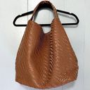 Deux Lux NEW  Honey Brown Woven Faux Leather Bond Hobo Boho Western Shoulder Bag Photo 1