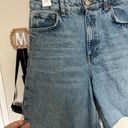 ZARA  | Women’s Denim Cut Off High Waisted Shorts Medium Wash Size 4 Photo 2