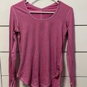 Lululemon  Yogini 5 Year Long Sleeve Tee Pink Stripe Photo 3