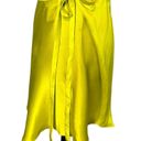 Amanda Uprichard  Anneli Wrap Micro Mini Skirt Lime Green MEDIUM Silk Designer Photo 5