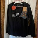 Rae Dunn  Momster Black Long Sleeve Shirt With Socks Woman’s Size Medium NEW Photo 0