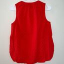 Universal Standard Universal Thread Red Sleeveless Swiss Dot Textured Tank Top Blouse   Photo 4