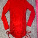 Persaya COPY -  Red Long Sleeve Ruched Dress Photo 0