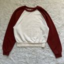 Madewell Sweater MWL Colorblock Baseball Sweatshirt Cotton Dusty Redwood S Photo 2