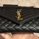 Saint Laurent Authentic  Envelope Small YSL Flap Wallet in Grained Leather Photo 4