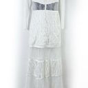 Alexis  Joelle White Lace Sheer Long Sleeve Wedding Bridal Boho Maxi Dress Small Photo 3