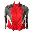 Oleg Cassini  Sport Red Track Jacket Womens Petite Lightweight Zip Cotton New PL Photo 0