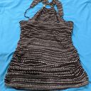 BCBGMAXAZRIA Brown and White Patterned Halter Top Photo 1