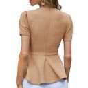 Beige Peplum Tank Top Tan Size M Photo 1