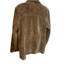 Bernardo  Brown Washable Leather Button Front Shirt Jacket Shacket Womens X-Large Photo 2