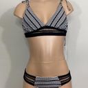 Robin Piccone New.  black and white crochet bikini. M-bottom/L-top. Retail $189 Photo 2