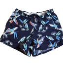 Patagonia  Baggies Shorts Women's Small Blue Green Parrots Nylon Athleisure Swim Photo 1