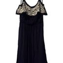 Luxology NWT  Navy Off The Shoulder Maxi Dress Size 4 Photo 3