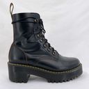 Dr. Martens Leona Black Vintage Smooth Leather Heeled Lace Up Platform Boots 8 Photo 3