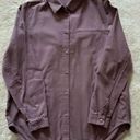 Lululemon  Women's Full Day Ahead Shirt Antique Bark Flannel Button Up Sz 8 Photo 0