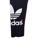 Adidas  Womens Size XS Black Stretch Logo Leggings Workout Gym Fitness Athleisure Photo 2