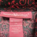 Woman Within  Vest Women Size 2X Red Black Paisley Pockets Full Zip Sleeveless Photo 5