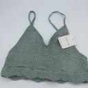 Free People NEW!  Intimately Size XS/S Love Letter Bralette Blue Surf Blue Green Photo 0