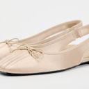 ZARA Satin Effect Flats With Bow Detail Photo 2