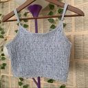 Brandy Melville  Izzy Tank Blue and White Smocked Tank Photo 5