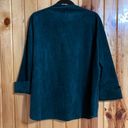 IC Collection by Connie K Teal Faux Suede Asymmetrical Jacket. Size L Photo 1