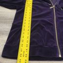 Ralph Lauren Lauren  Purple Velvet Long Sleeve Zip Front Hoodie Size Large Photo 13