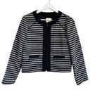 J.Crew  Factory Suiting Wool Striped Tweed Full Zip Jacket Blue Women’s Size 4 Photo 0