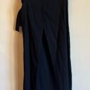 Helmut Lang  Navy Blue Wrap Midi Skirt | Size 4 Photo 5