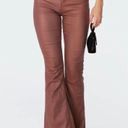 Edikted Brown Leather Pants Photo 0