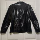 Preston & York  Womens Vintage Large Leather Jacket Snake skin style Full Zip Photo 1